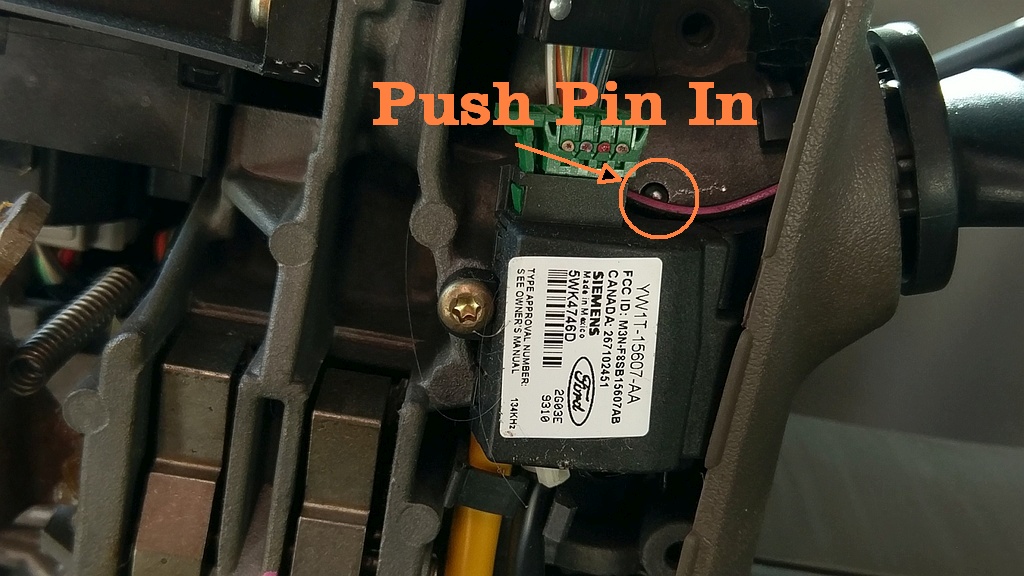 Lower View of Lock Cylinder Pin