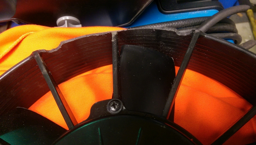 Trimming the top of the Spal Fan