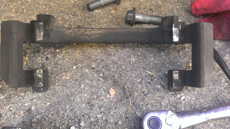 Caliper Bracket Removed