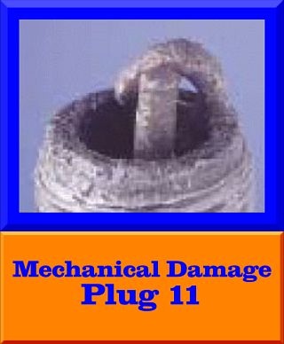 Mechanically Damaged Spark Plug