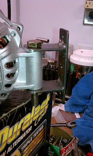 Powerstroke Alternator with Tank Bracket