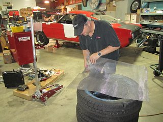 Fastback Mustang - Cutting Stainless Radiator Protector Mesh