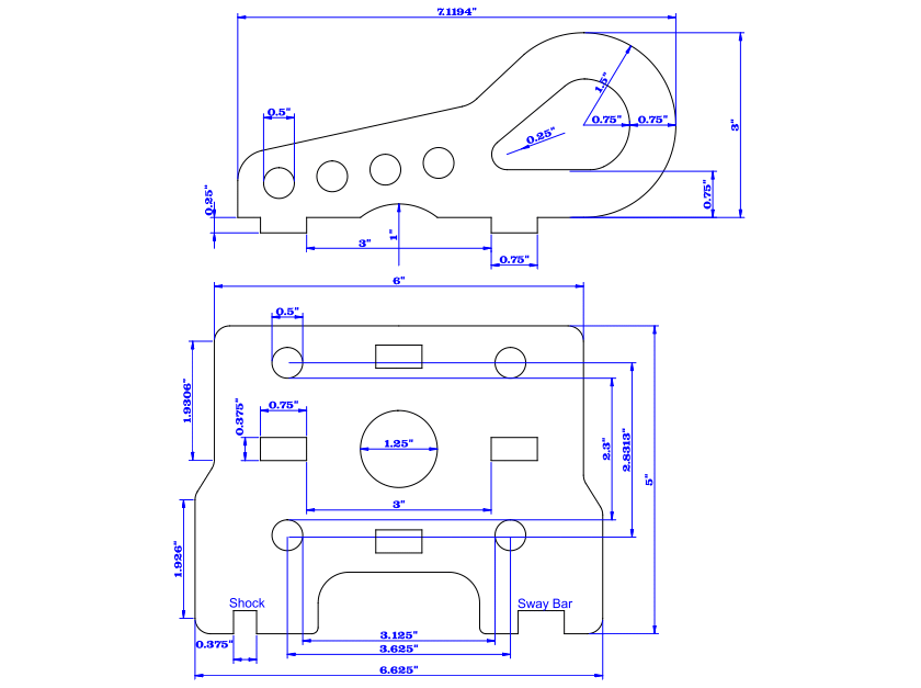 Sunbeam Tiger Heavy Duty Leaf Spring Plate