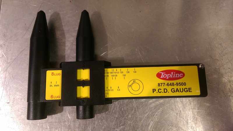 Topline Wheel Bolt Pattern Gauge