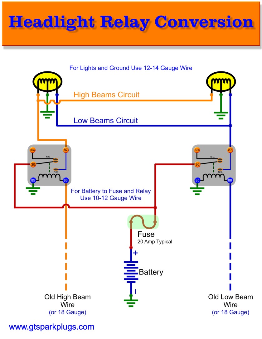 Headlight Relay Wiring Diagram